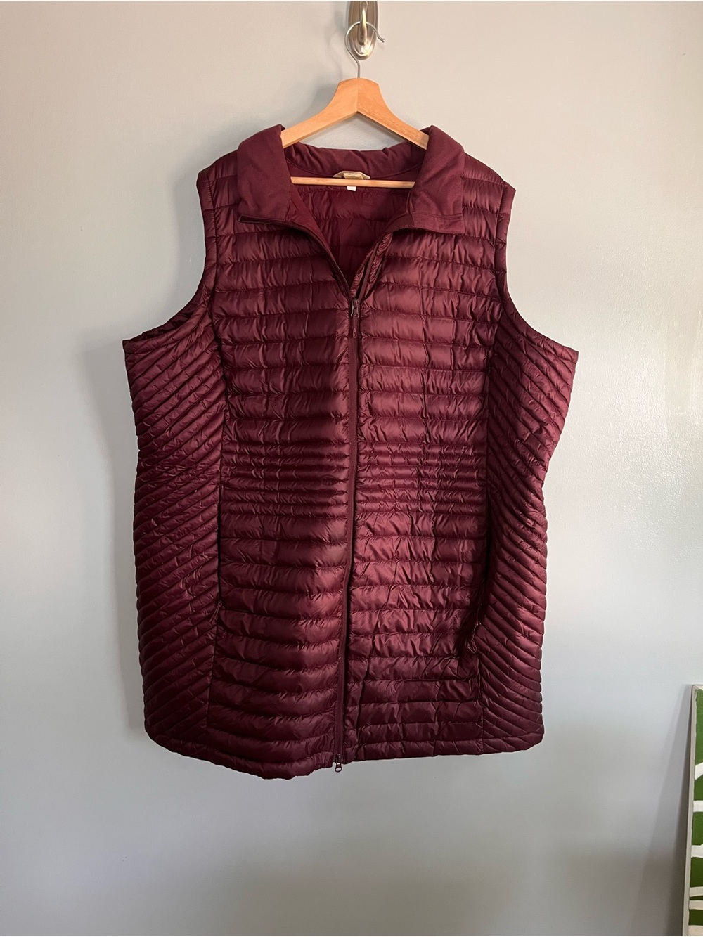 Duluth Trading Co Duck Down Tunic Vest - Burgundy